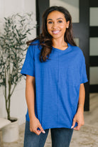 The Layback Relaxed Basic Tee in Royal Blue Womens Ave Shops- Tilden Co.