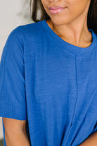 The Layback Relaxed Basic Tee in Royal Blue Womens Ave Shops- Tilden Co.