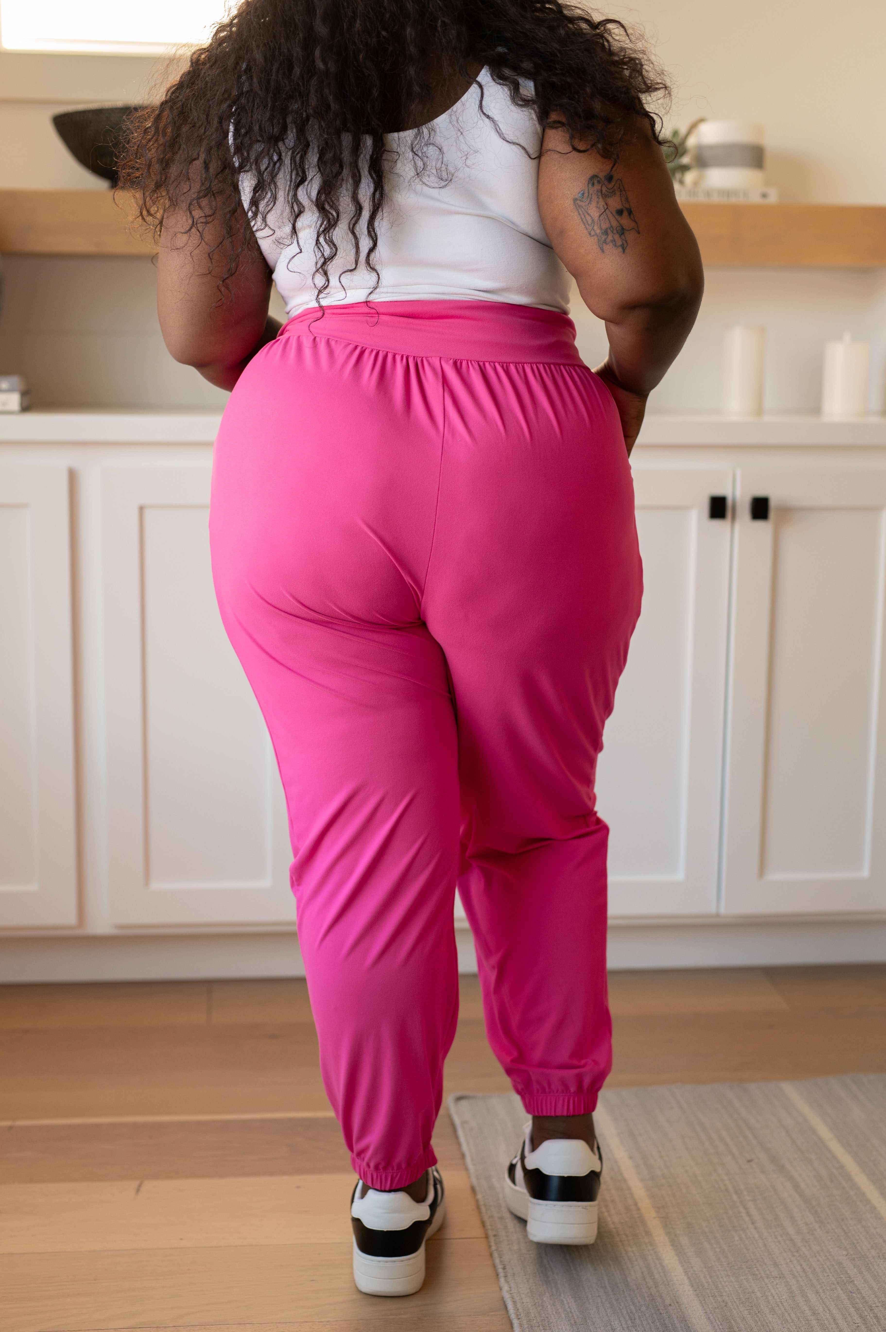 The Motive Slouch Jogger in Hot Pink    Bottoms Ave Shops- Tilden Co.