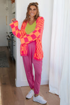 The Motive Slouch Jogger in Hot Pink    Bottoms Ave Shops- Tilden Co.