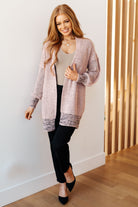 The Way It Was Cardigan in Mauve Layers Ave Shops- Tilden Co.