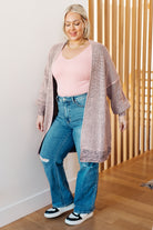 The Way It Was Cardigan in Mauve Layers Ave Shops- Tilden Co.