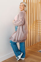 The Way It Was Cardigan in Mauve Layers Ave Shops- Tilden Co.