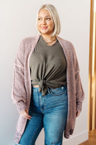 The Way It Was Cardigan in Mauve Layers Ave Shops- Tilden Co.