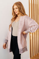 The Way It Was Cardigan in Mauve Layers Ave Shops- Tilden Co.