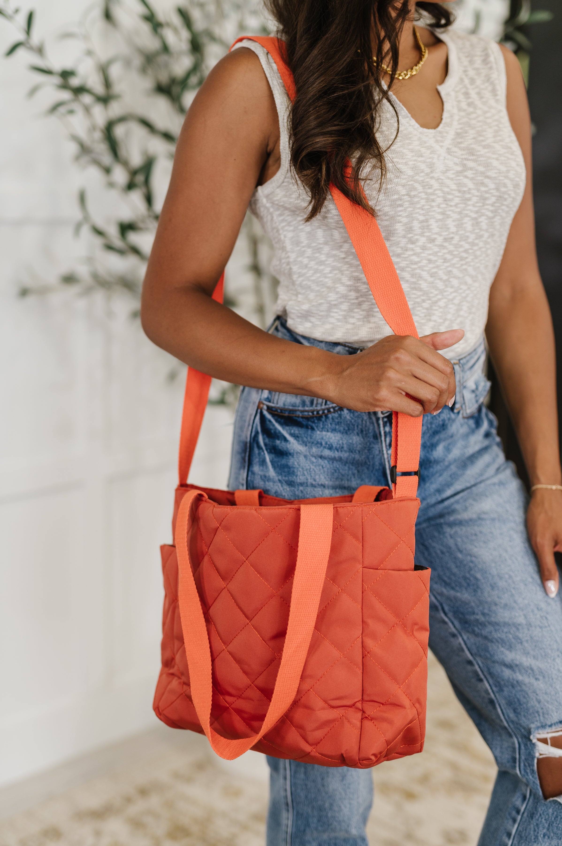 There She Goes Bag in Tomato Womens Ave Shops- Tilden Co.