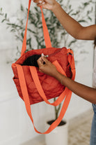 There She Goes Bag in Tomato Bag Ave Shops- Tilden Co.