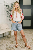 This I Know Henley Contrast Top Womens Ave Shops- Tilden Co.