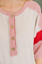 This I Know Henley Contrast Top Womens Ave Shops- Tilden Co.