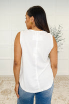 Thread Theory Round Neck Tank in Ivory Womens Ave Shops- Tilden Co.
