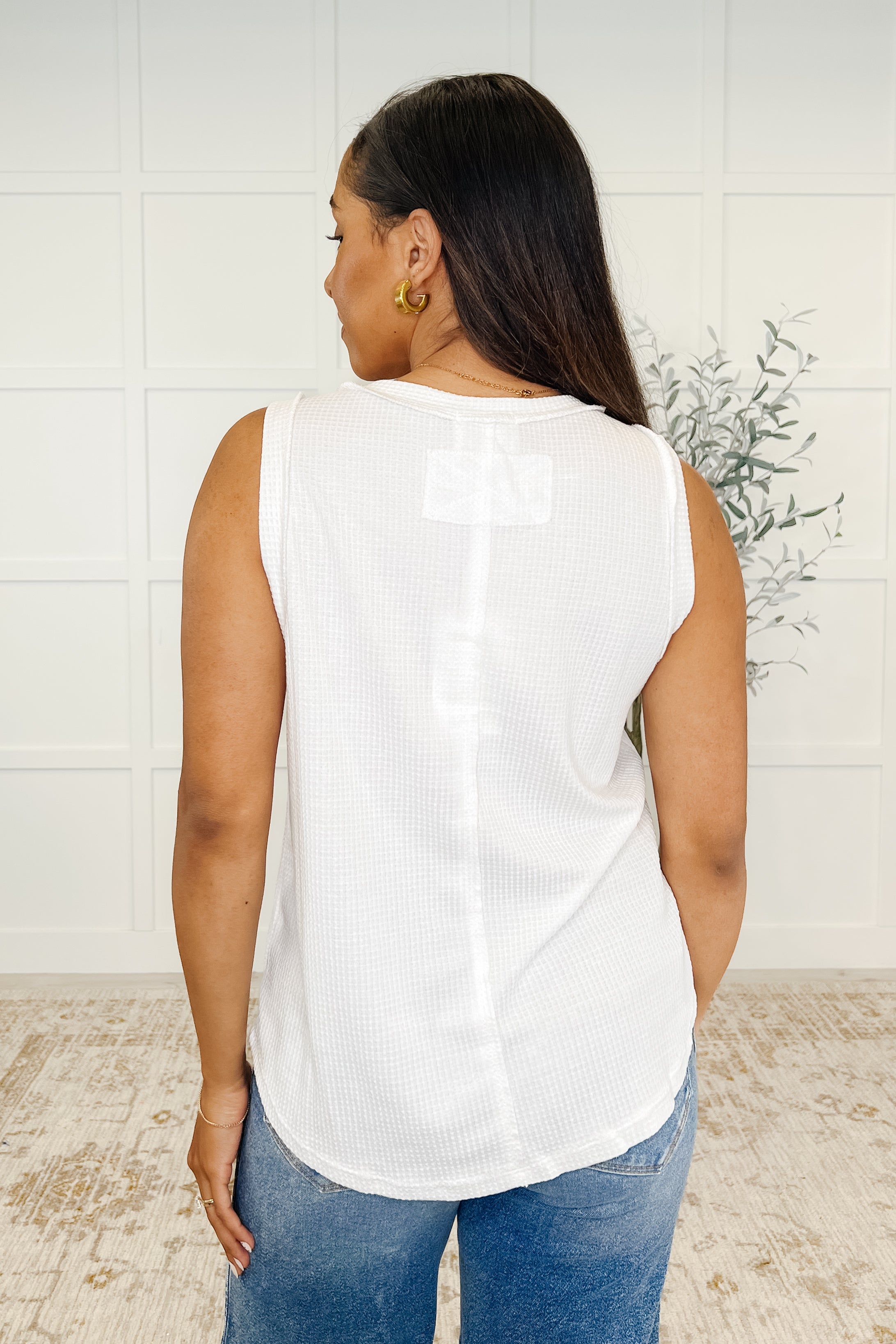 Thread Theory Round Neck Tank in Ivory Womens Ave Shops- Tilden Co.
