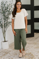 Thyme Boxy Tee in Cream Womens Ave Shops- Tilden Co.