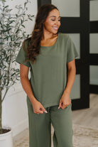 Thyme Boxy Tee in Dusty Pine Womens Ave Shops- Tilden Co.