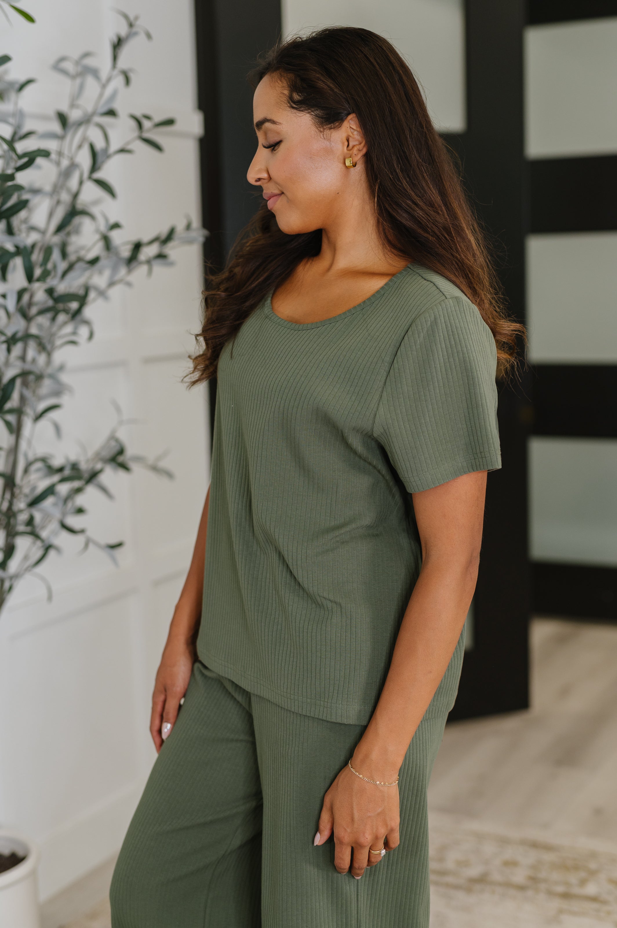 Thyme Boxy Tee in Dusty Pine Womens Ave Shops- Tilden Co.