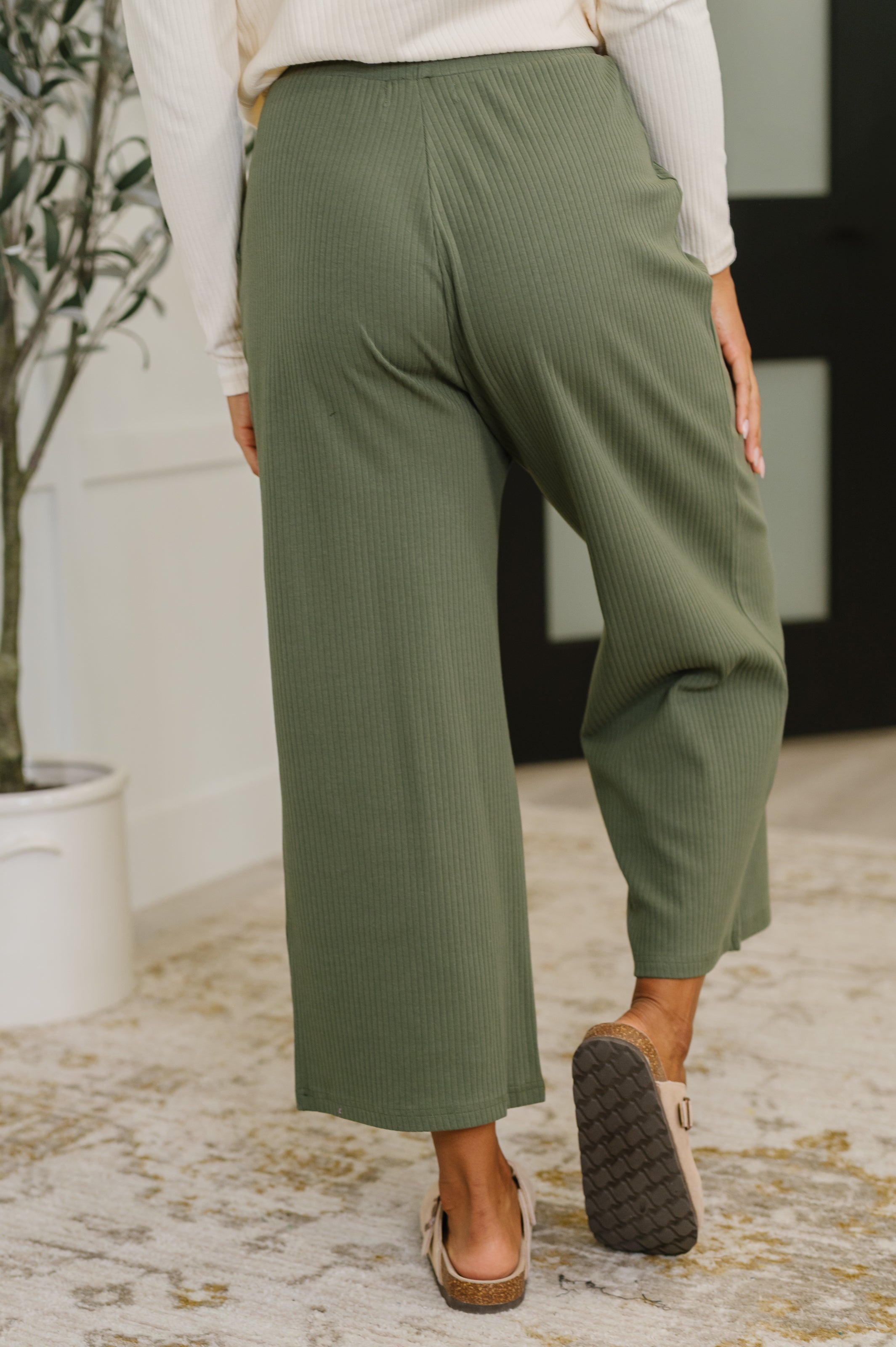 Thyme Culottes in Dusty Pine Womens Ave Shops- Tilden Co.