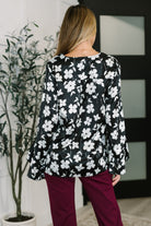 Time and Time Again Floral Blouse Womens Ave Shops- Tilden Co.