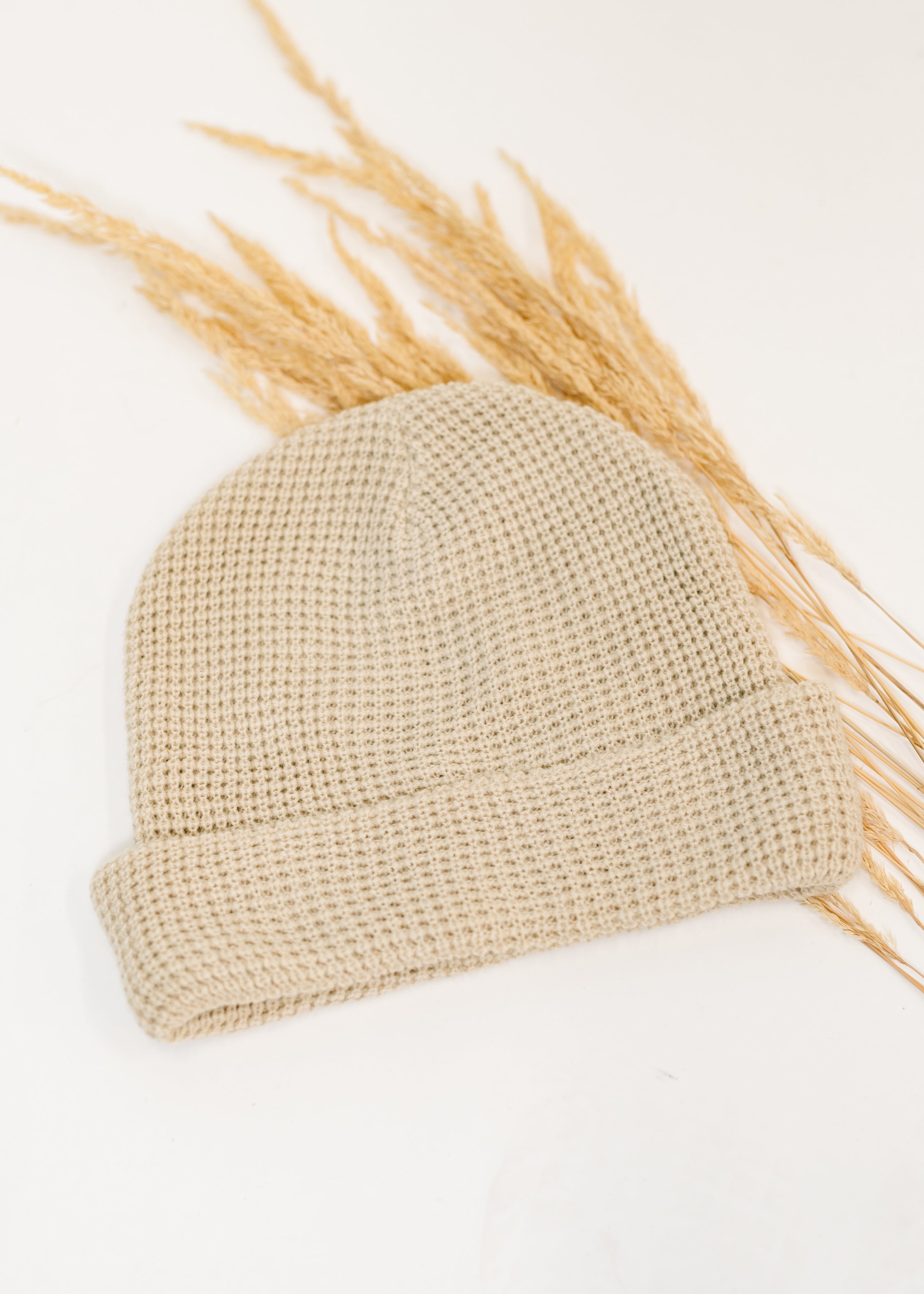 Toasted Texture Waffle Knit Beanie Womens Ave Shops- Tilden Co.