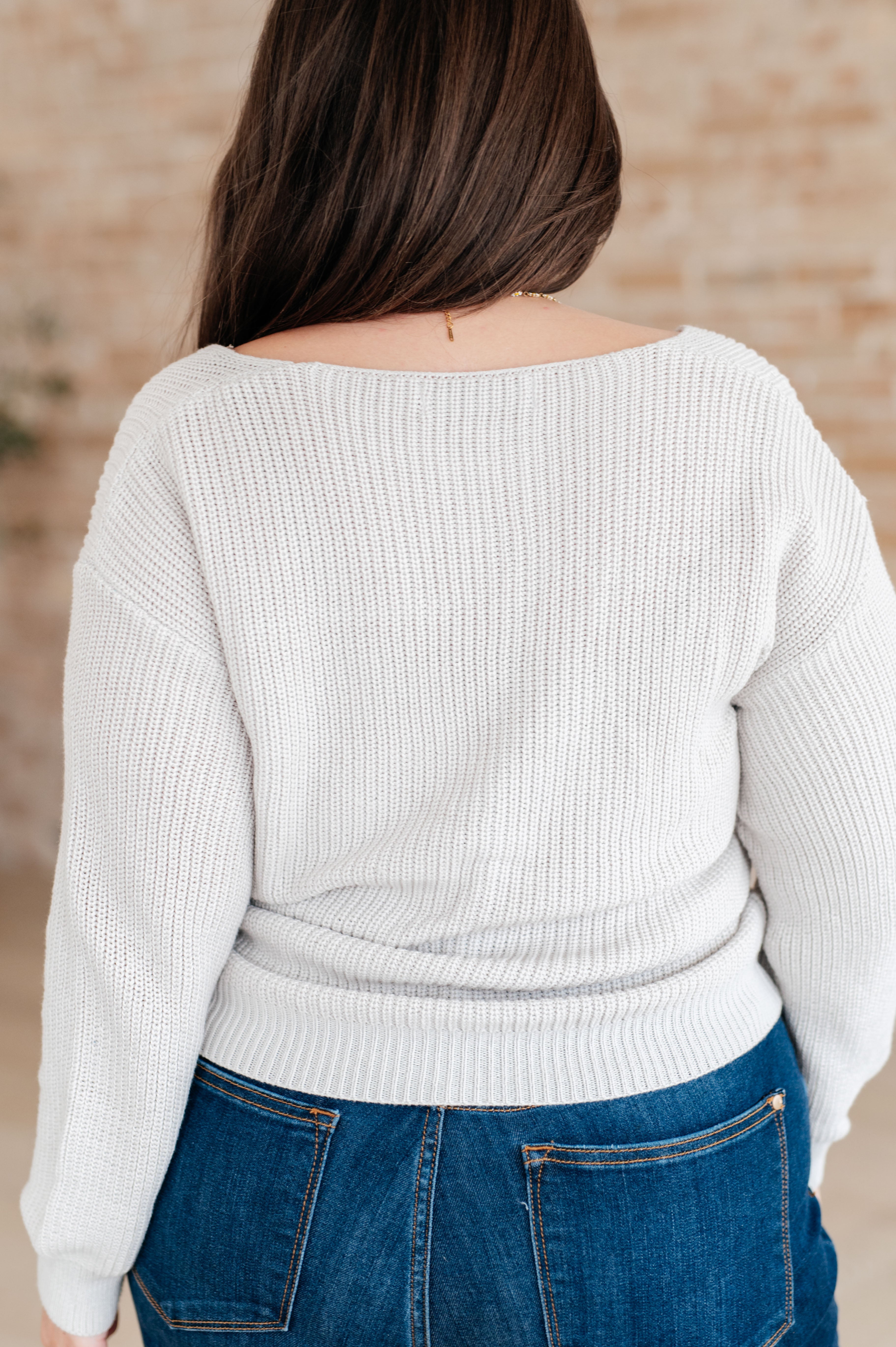 Told You So Ribbed Knit V Neck Sweater Tops Ave Shops- Tilden Co.