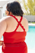 Tonga Scalloped Swim Top Swimwear Ave Shops- Tilden Co.