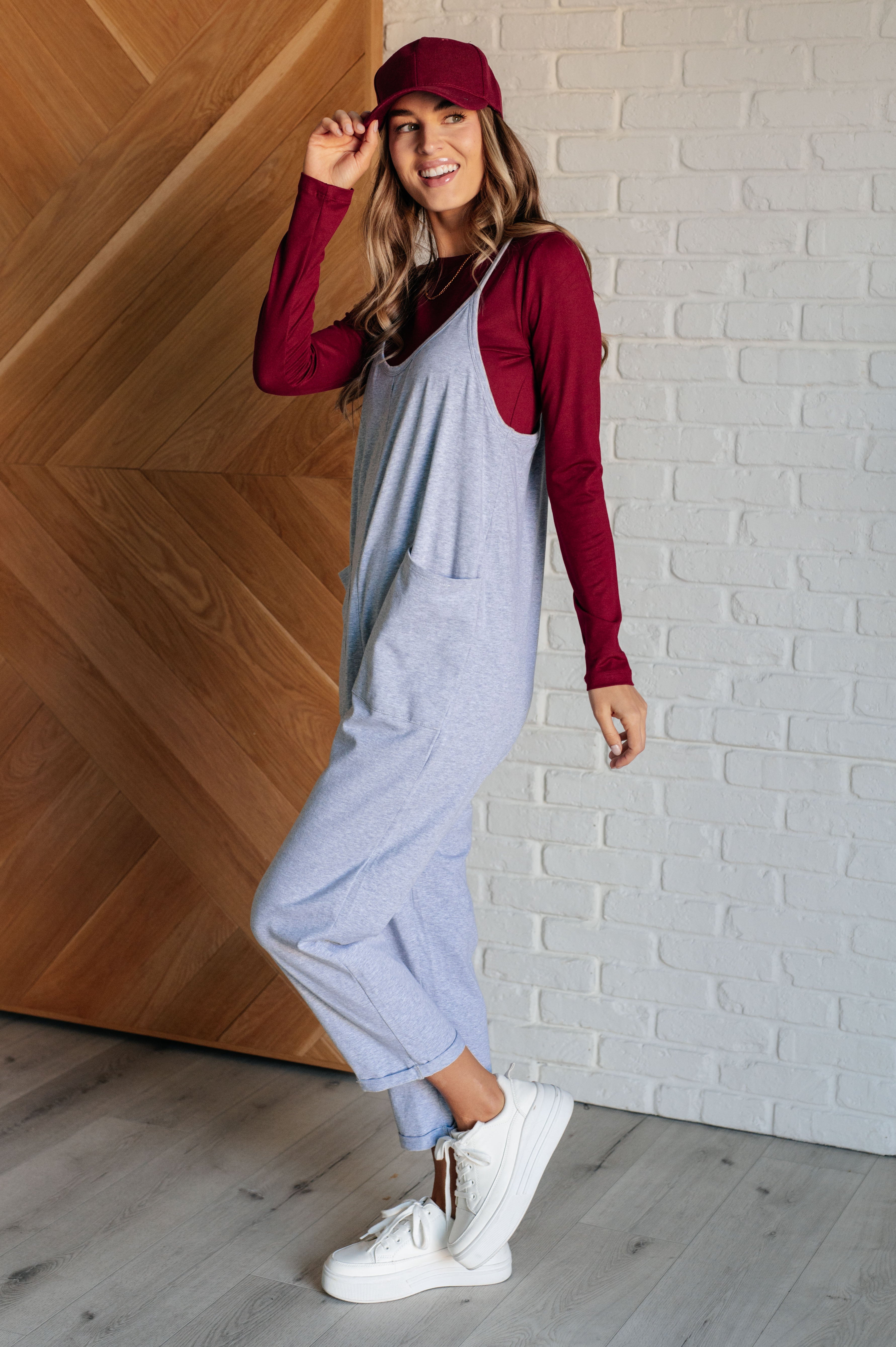 Totally Me Spaghetti Strap Jumpsuit in Heather Grey    Jumpsuits & Rompers Ave Shops- Tilden Co.