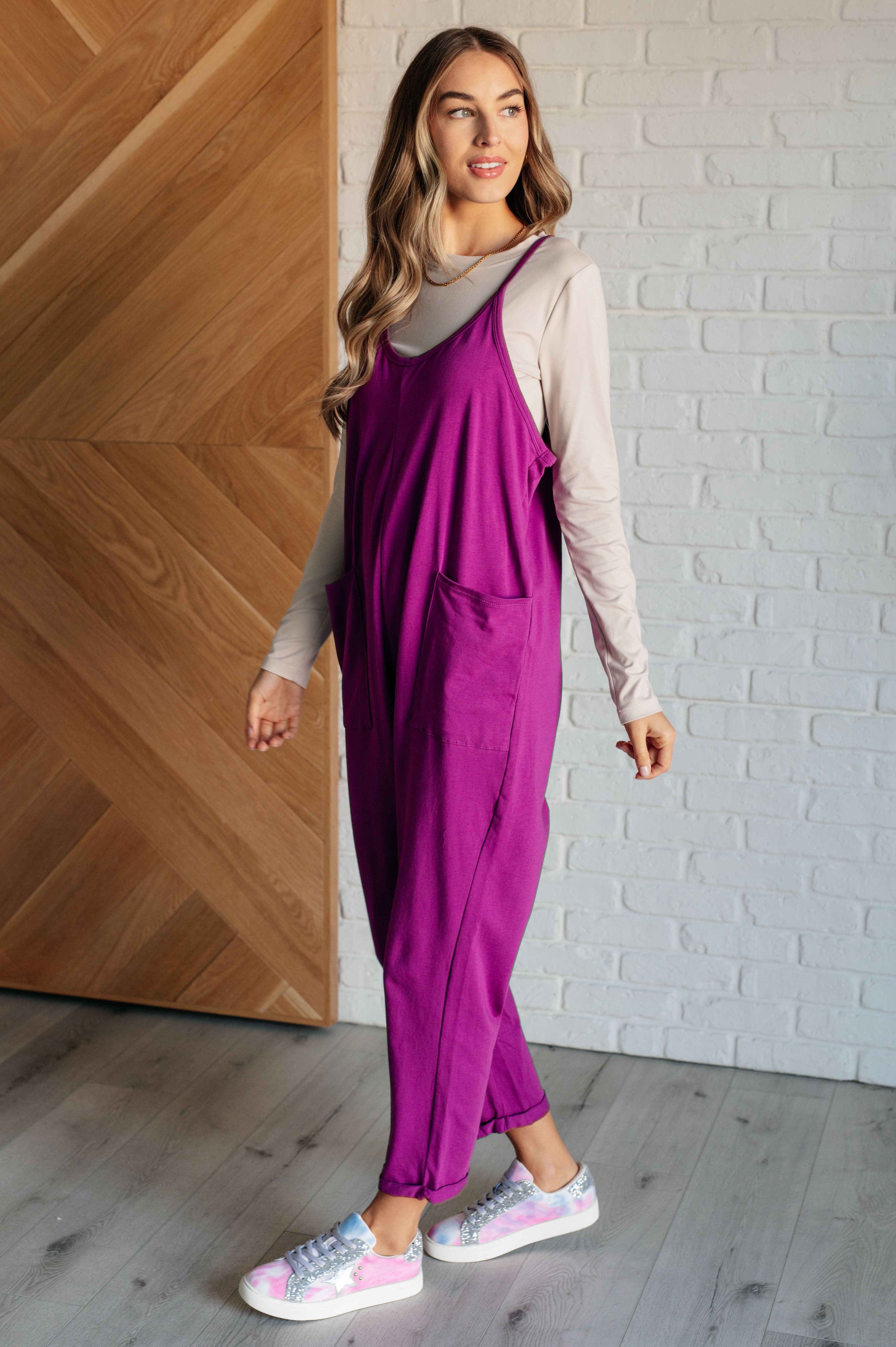 Totally Me Spaghetti Strap Jumpsuit in Light Plum    Jumpsuits & Rompers Ave Shops- Tilden Co.