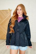 Track Snack Windbreaker in Black Womens Ave Shops- Tilden Co.