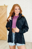 Track Snack Windbreaker in Black Womens Ave Shops- Tilden Co.