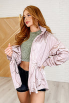 Track Snack Windbreaker in Mauve Womens Ave Shops- Tilden Co.