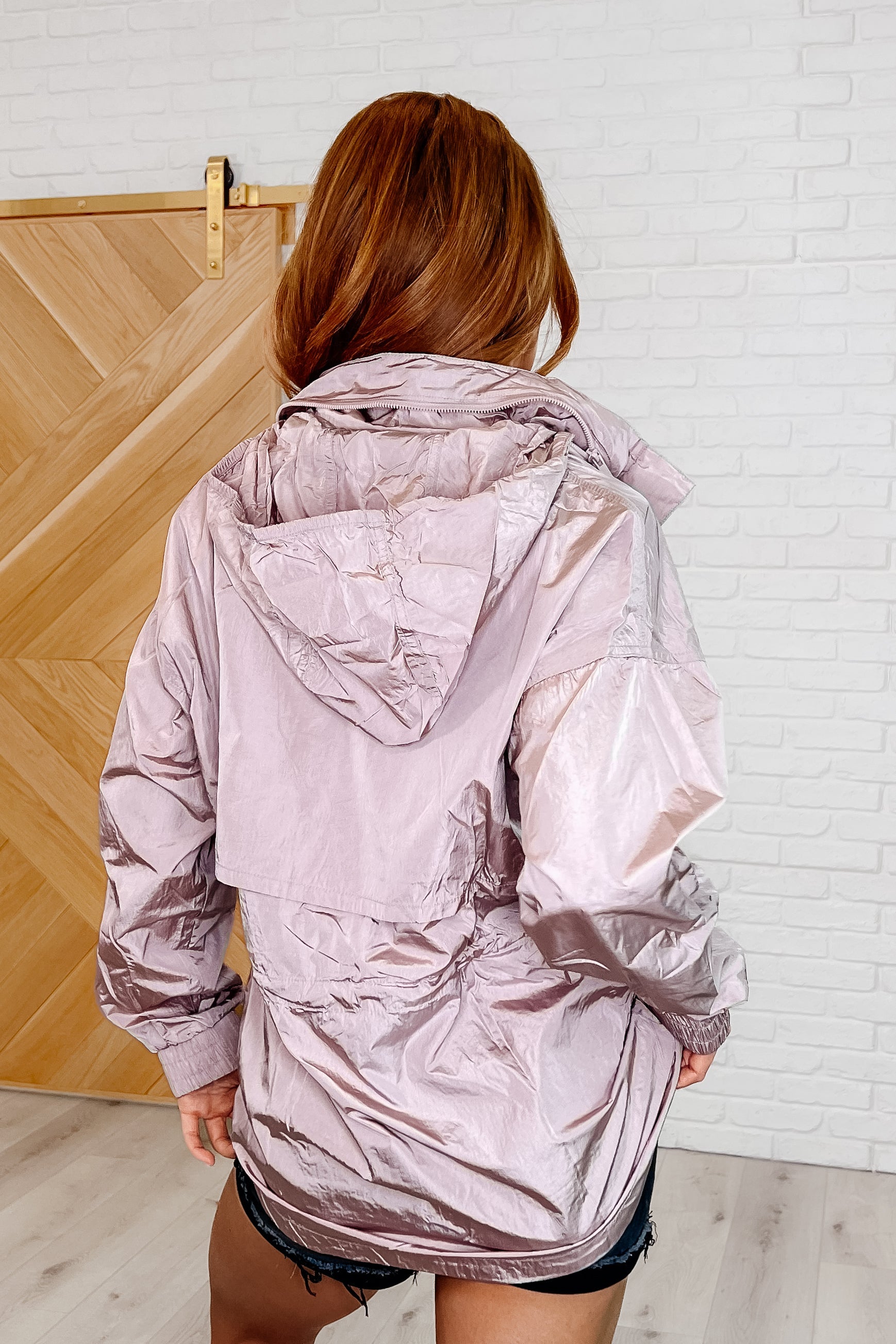 Track Snack Windbreaker in Mauve Womens Ave Shops- Tilden Co.