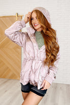Track Snack Windbreaker in Mauve Womens Ave Shops- Tilden Co.