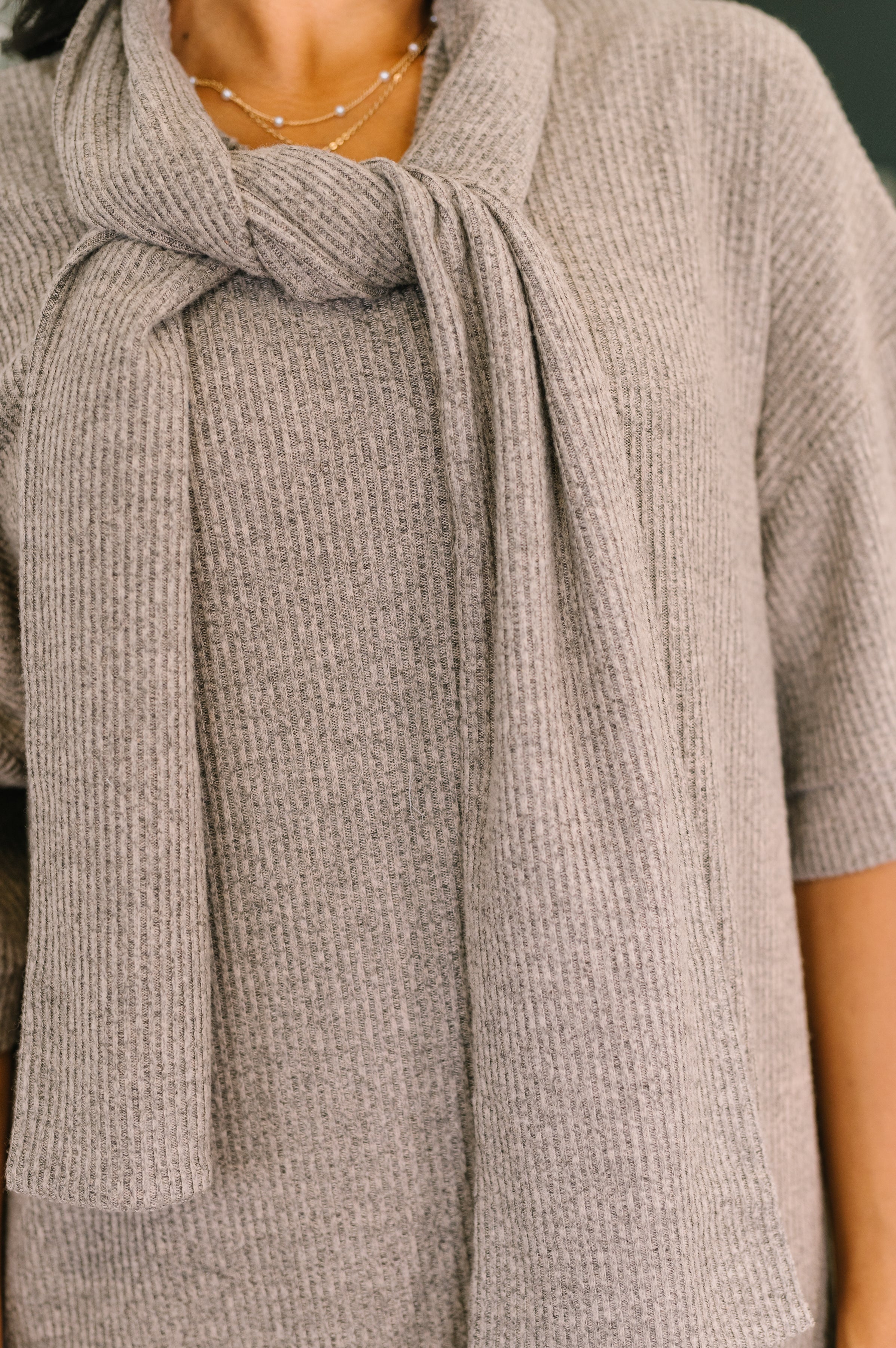 Travel Envy Ribbed Knit Dress in Light Coco Womens Ave Shops- Tilden Co.