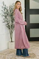 Travel Hideaway Open Front Cardigan in Cashmere Rose Womens Ave Shops- Tilden Co.