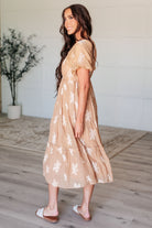 Trusting My Intuition Balloon Sleeve Dress in Camel    Dresses Ave Shops- Tilden Co.