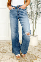 Tucker High Rise Vintage Wash Wide Leg Jeans Womens Ave Shops- Tilden Co.