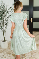 Twirl Me Softly Flutter Sleeve Dress in Sage Womens Ave Shops- Tilden Co.