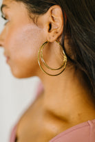 Two's a Party Double Hoop Earrings Womens Ave Shops- Tilden Co.