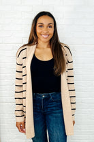 Under Wraps Striped Cardigan Womens Ave Shops- Tilden Co.