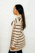 Under Wraps Striped Cardigan Womens Ave Shops- Tilden Co.
