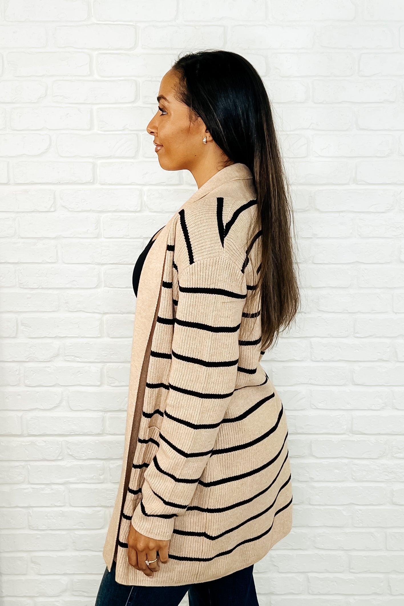 Under Wraps Striped Cardigan Womens Ave Shops- Tilden Co.