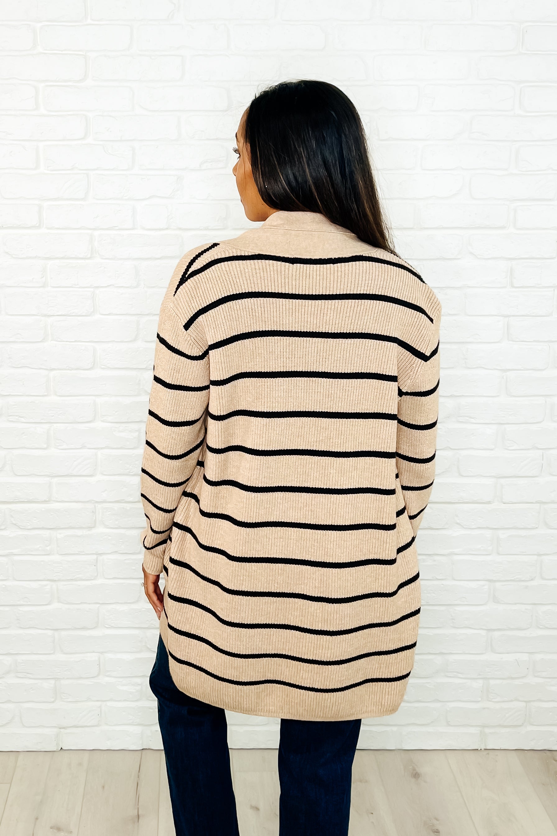 Under Wraps Striped Cardigan Womens Ave Shops- Tilden Co.