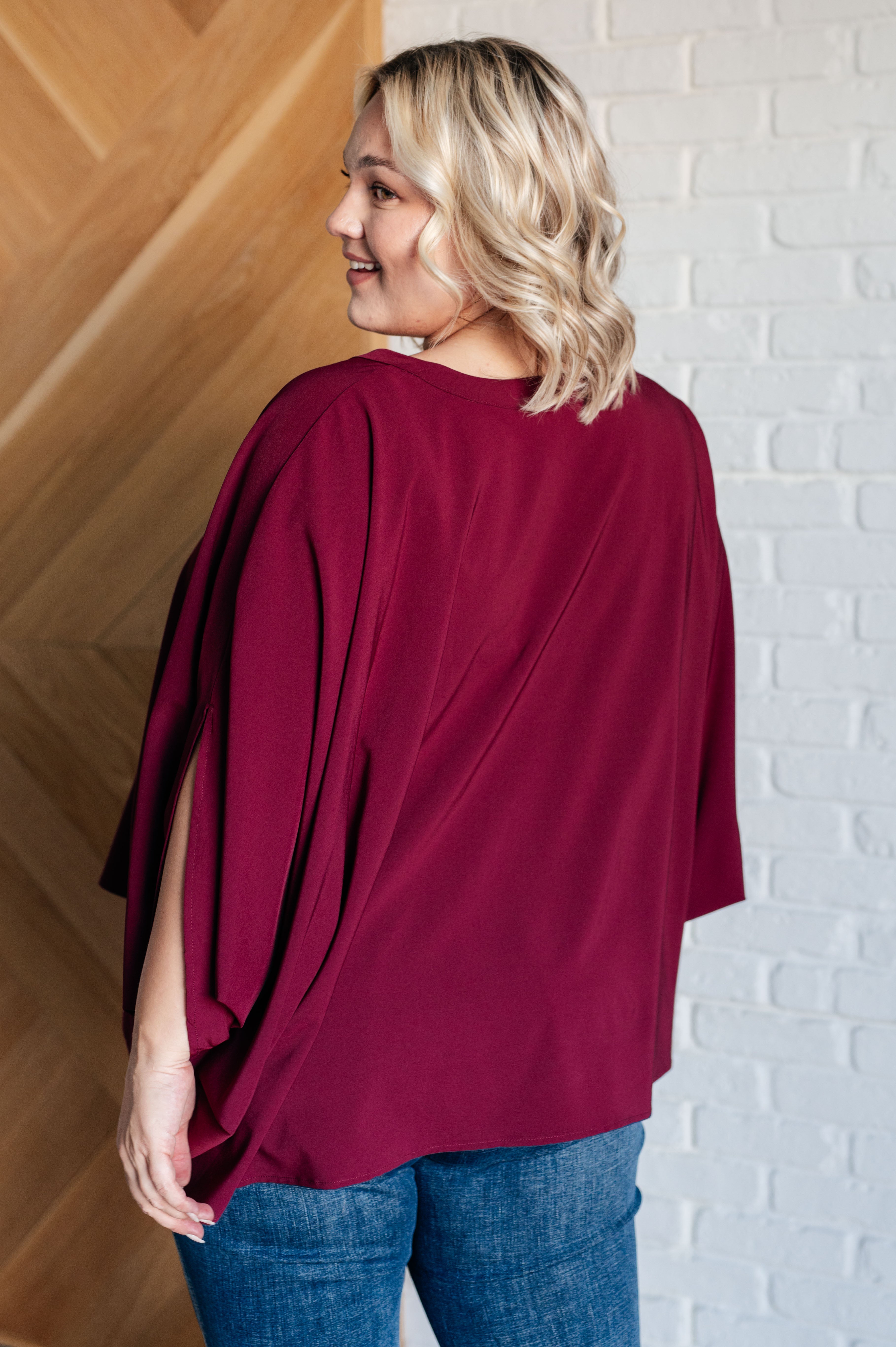 Universal Philosophy Blouse in Wine Blouses Ave Shops- Tilden Co.