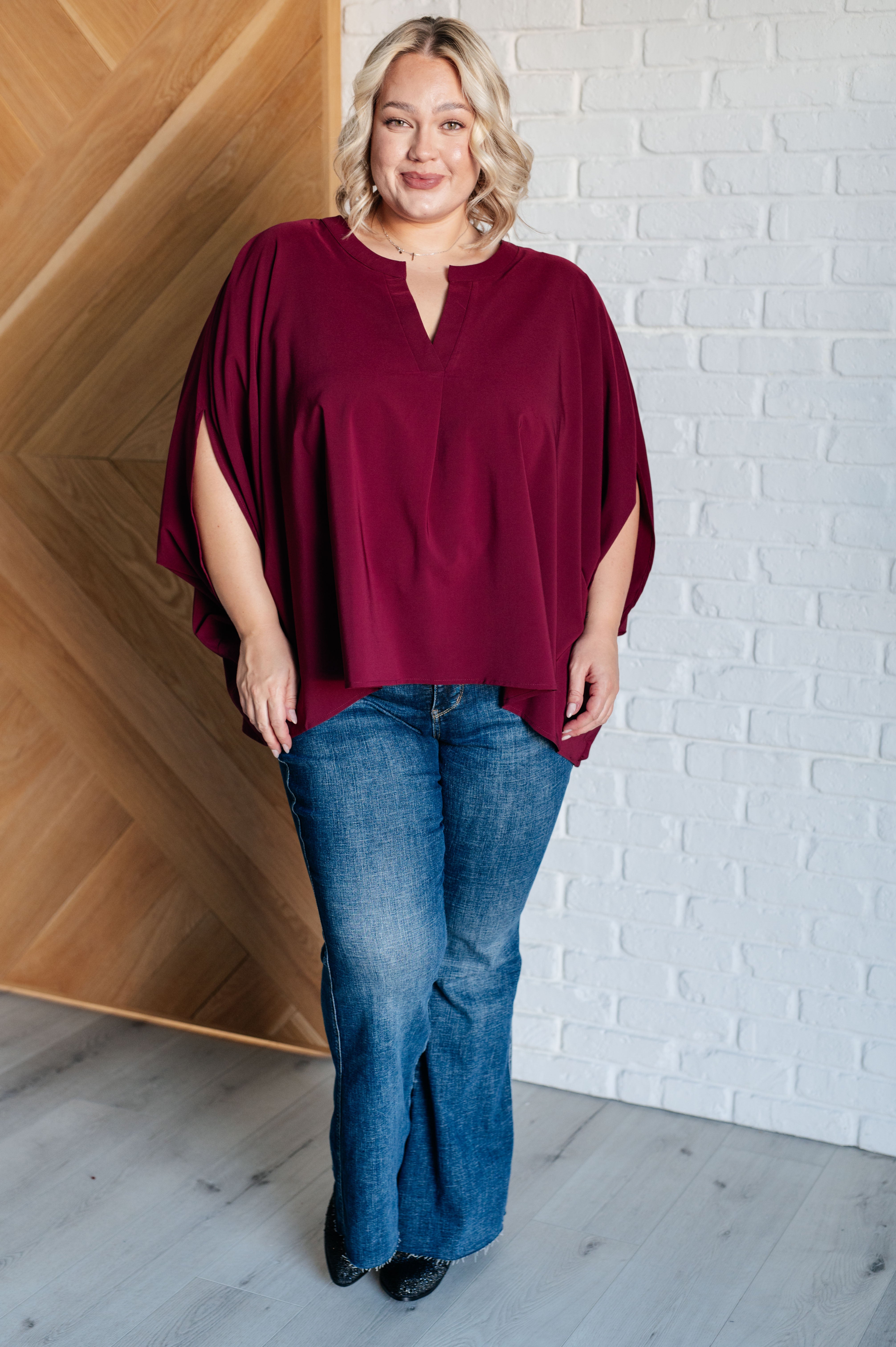 Universal Philosophy Blouse in Wine Blouses Ave Shops- Tilden Co.