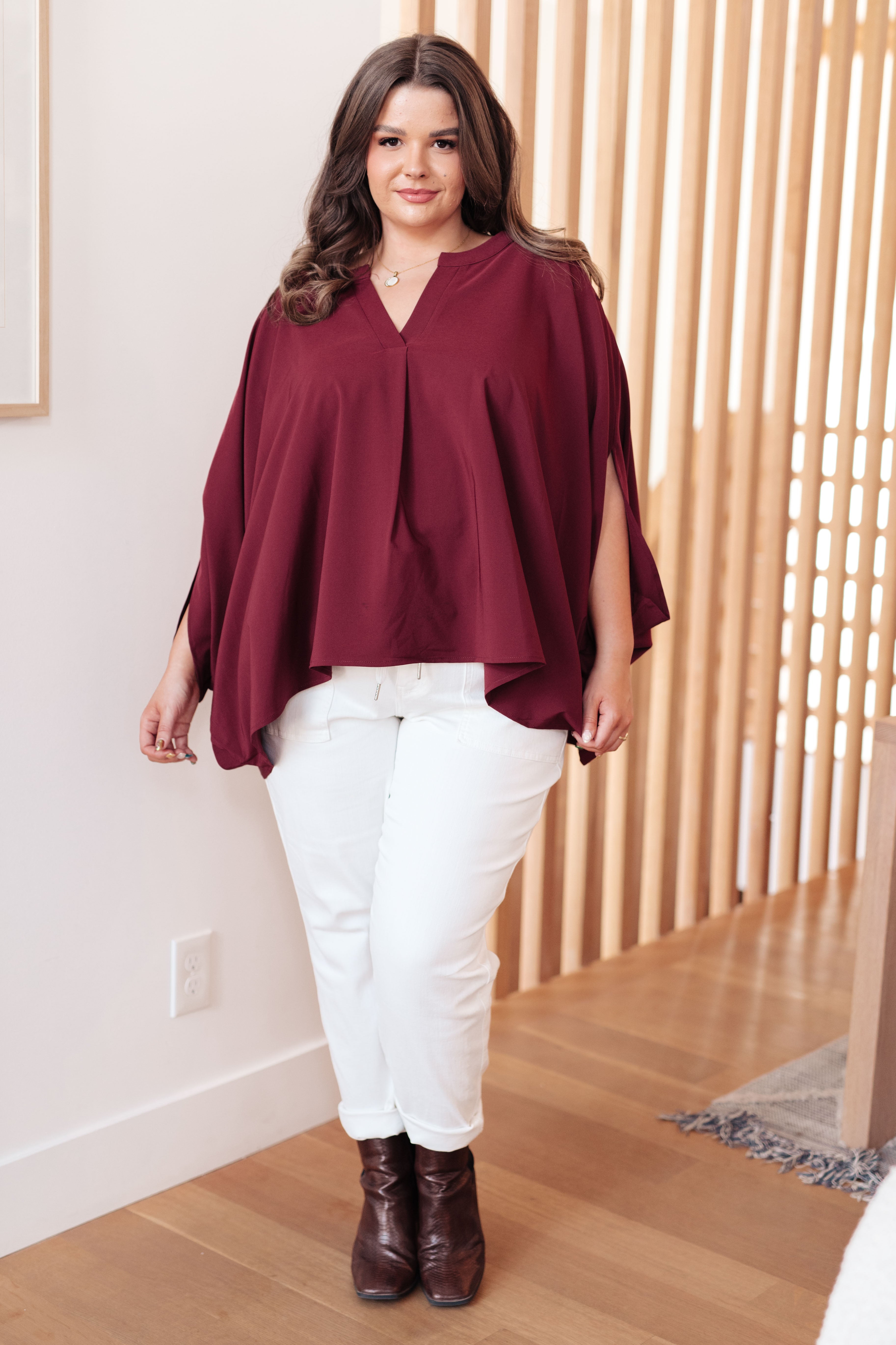 Universal Philosophy Blouse in Wine Blouses Ave Shops- Tilden Co.