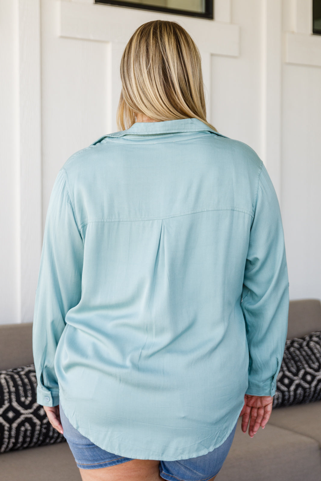 Unwavering Confidence Blouse in Light Blue    Womens Ave Shops- Tilden Co.