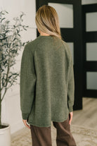 Urban Flux Scooped Hi-Low Long Pullover in Olive Womens Ave Shops- Tilden Co.