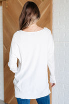 V-Neck Front Seam Sweater in Ivory    Tops Ave Shops- Tilden Co.