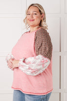 Walk for Miles Floral Color Block Top Tops Ave Shops- Tilden Co.