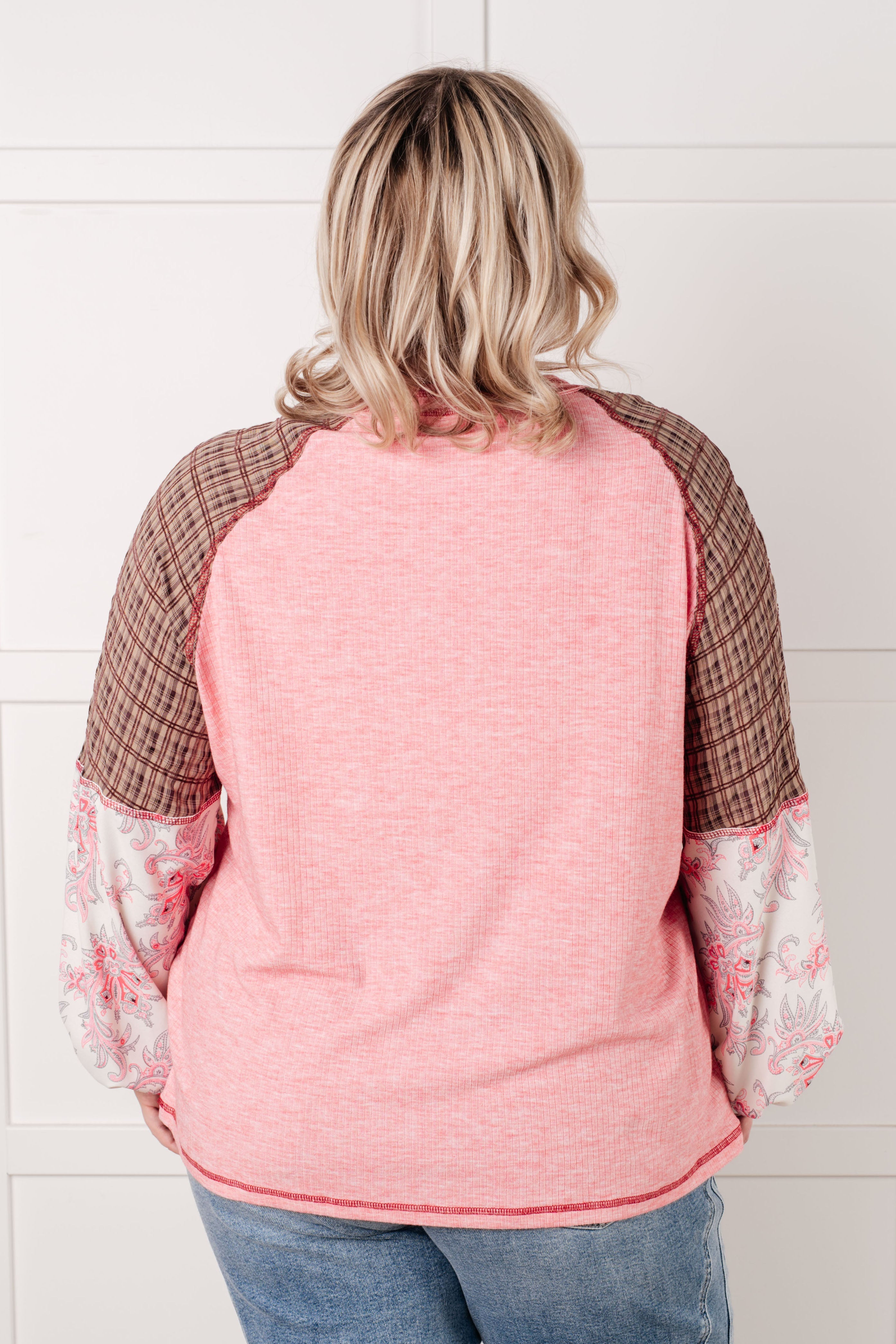 Walk for Miles Floral Color Block Top Tops Ave Shops- Tilden Co.