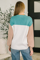 Walk in Central Park Ribbed Knit Color Block Pullover Womens Ave Shops- Tilden Co.