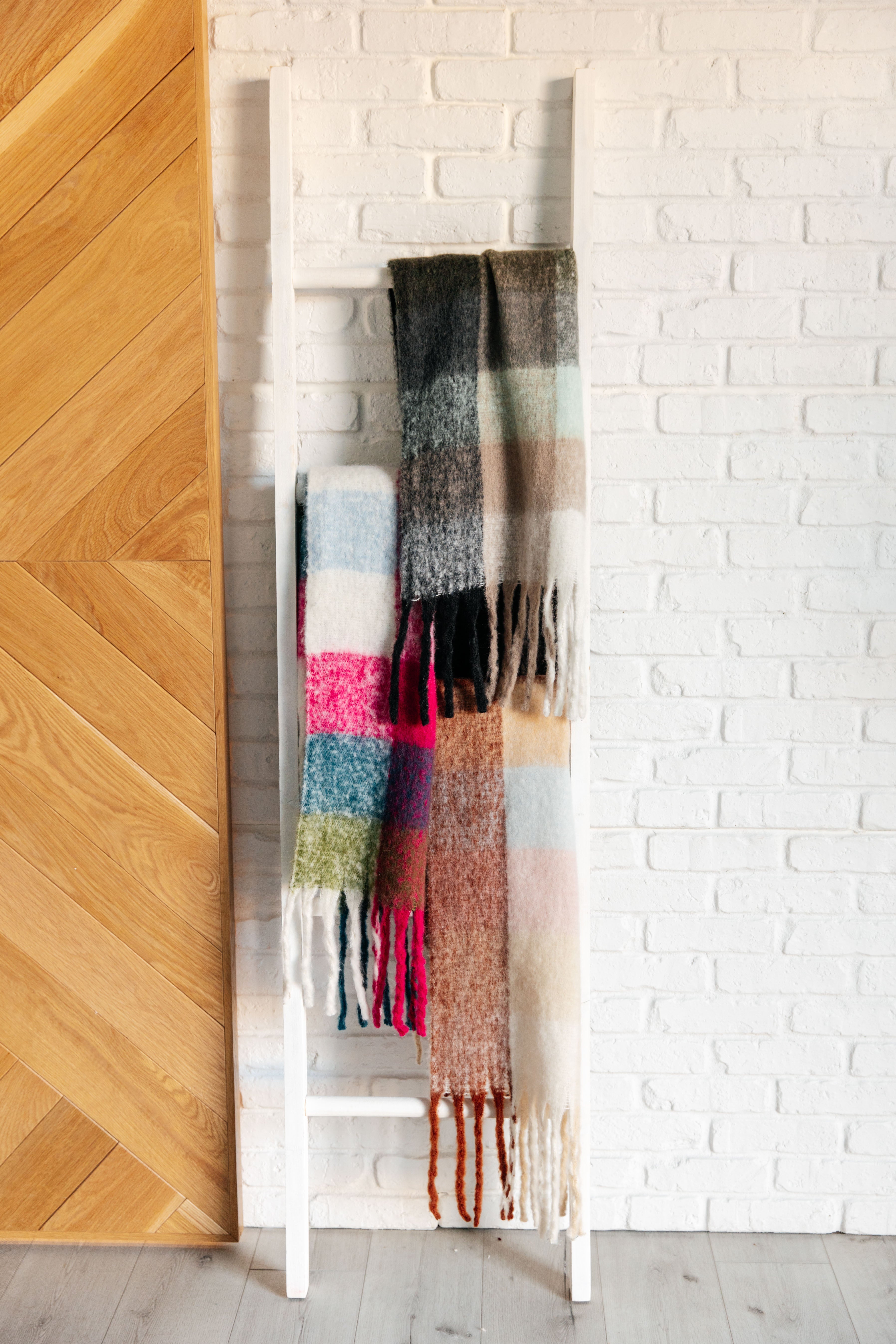 Wanderlust Wrap Oversized Plaid Fringe Scarf in Light Brown Accessories Ave Shops- Tilden Co.